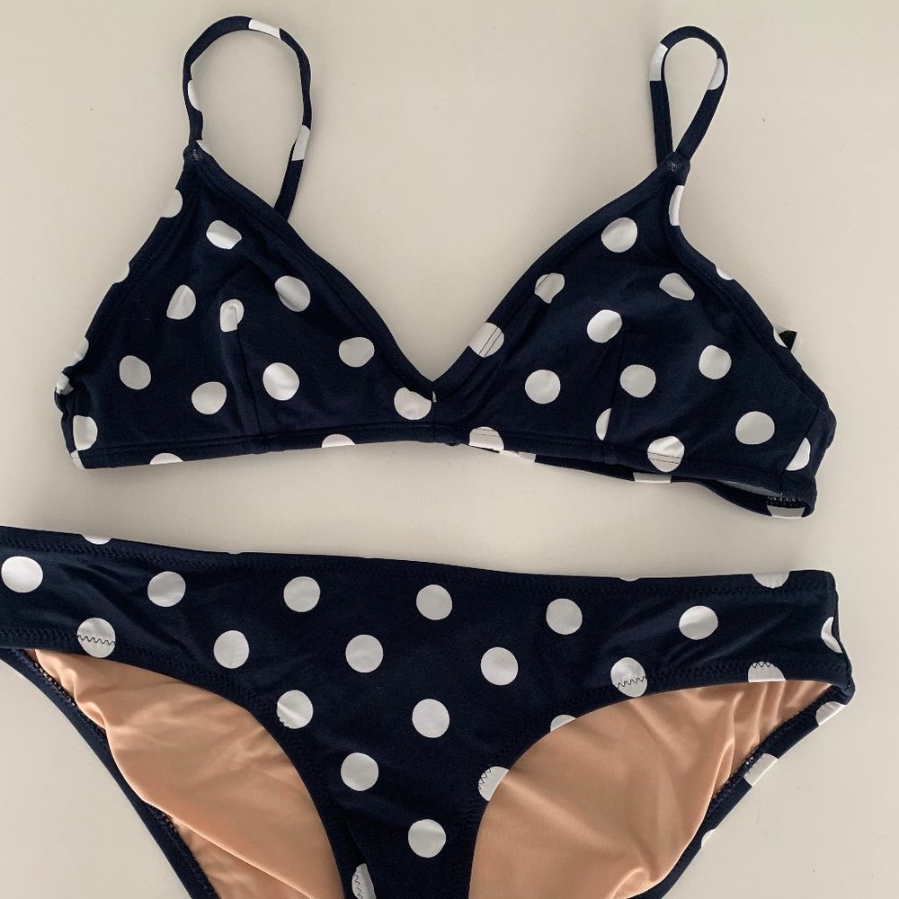 J.Crew French Bikini Top & Bottom Polka Dots